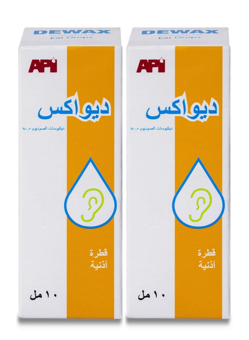 API Pack Of 2 Dewax Ear Drop 10 ml - Image 1